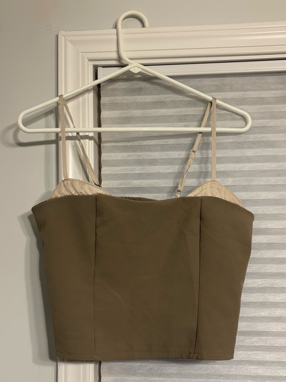 PULL&BEAR Beige Strapless Bustier Crop Top